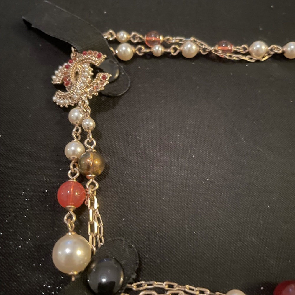 Chanel Faux Pearl + Resin Bead Necklace - Picture 11 of 11